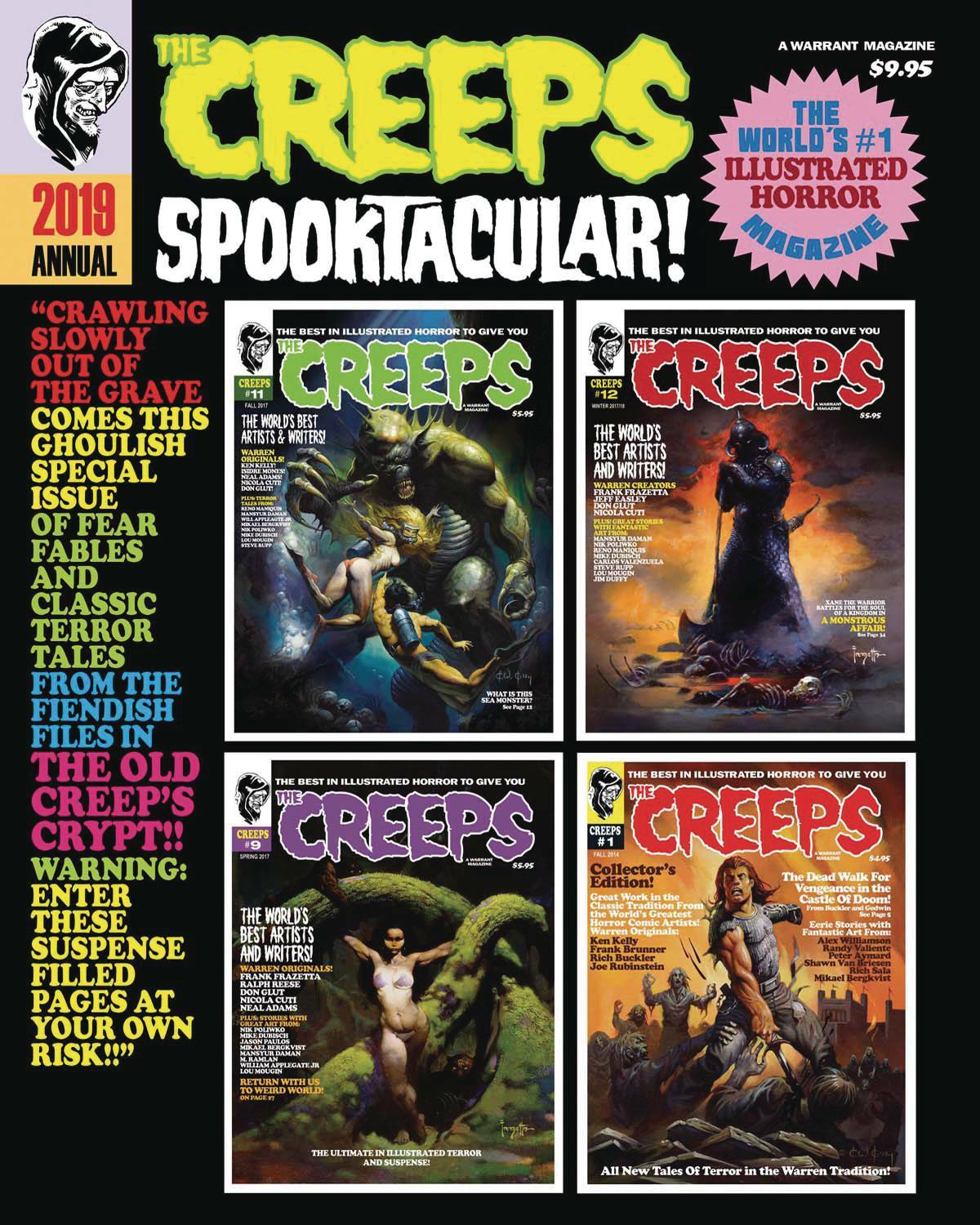 CREEPS SPOOKTACULAR ANNUAL #1 2019 DON GLUT RICH SALA WARRANT NM 1st PRINT