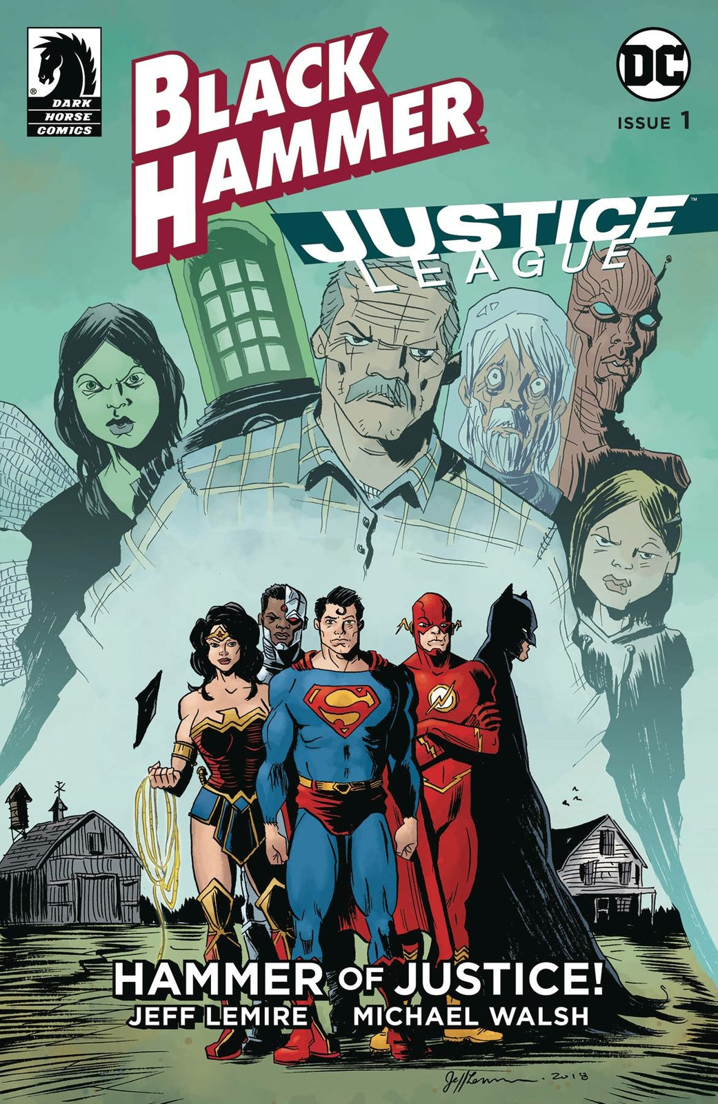BLACK HAMMER JUSTICE LEAGUE #1 COVER D LEMIRE DARK HORSE NM 1ST PRINT 2019
