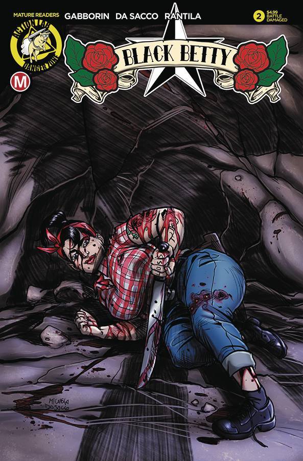 BLACK BETTY #2 COVER B BATTLE DAMAGED ACTION LAB NM