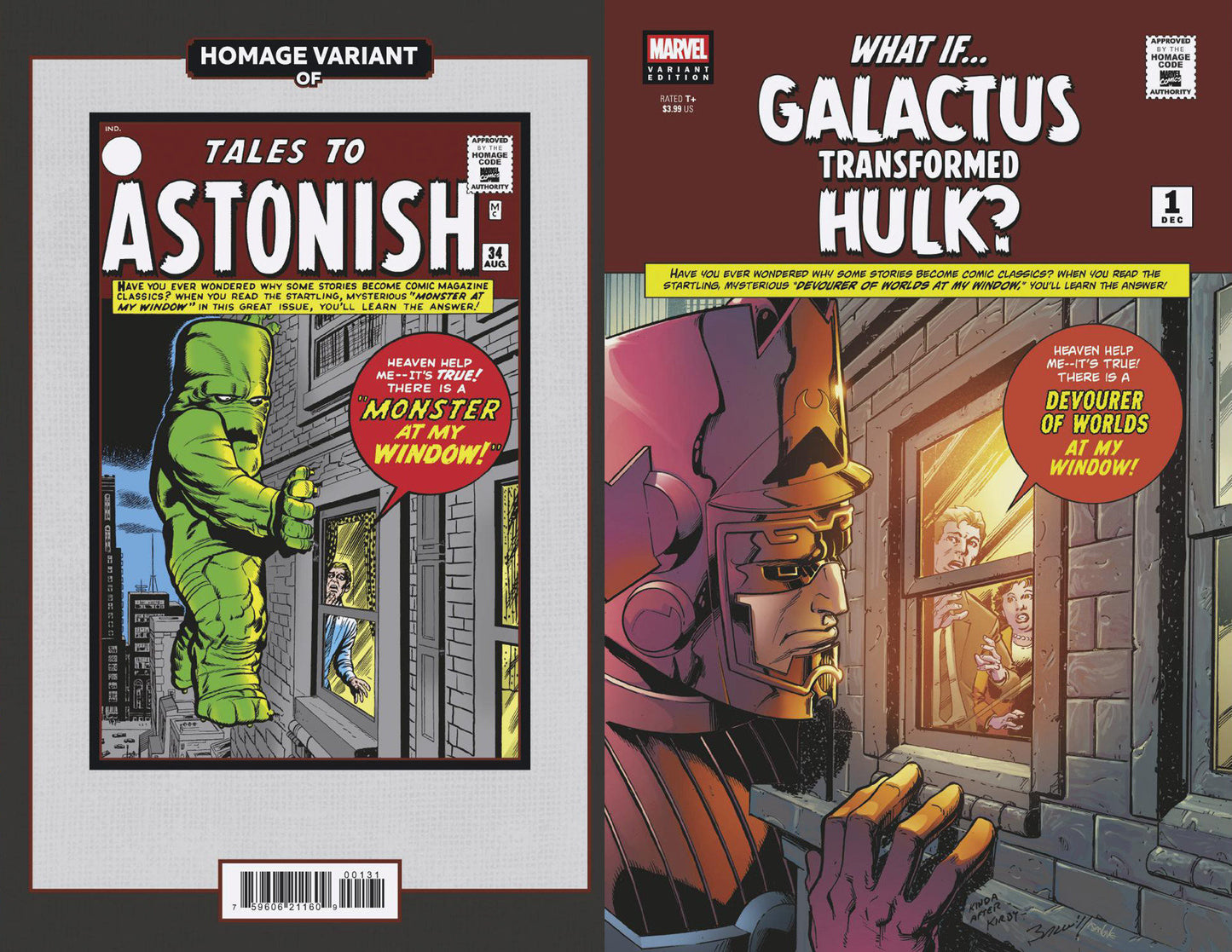 What If...? Galactus: Galactus Transformed Hulk? #1 Mark Bagley Sci Fi Homage Variant