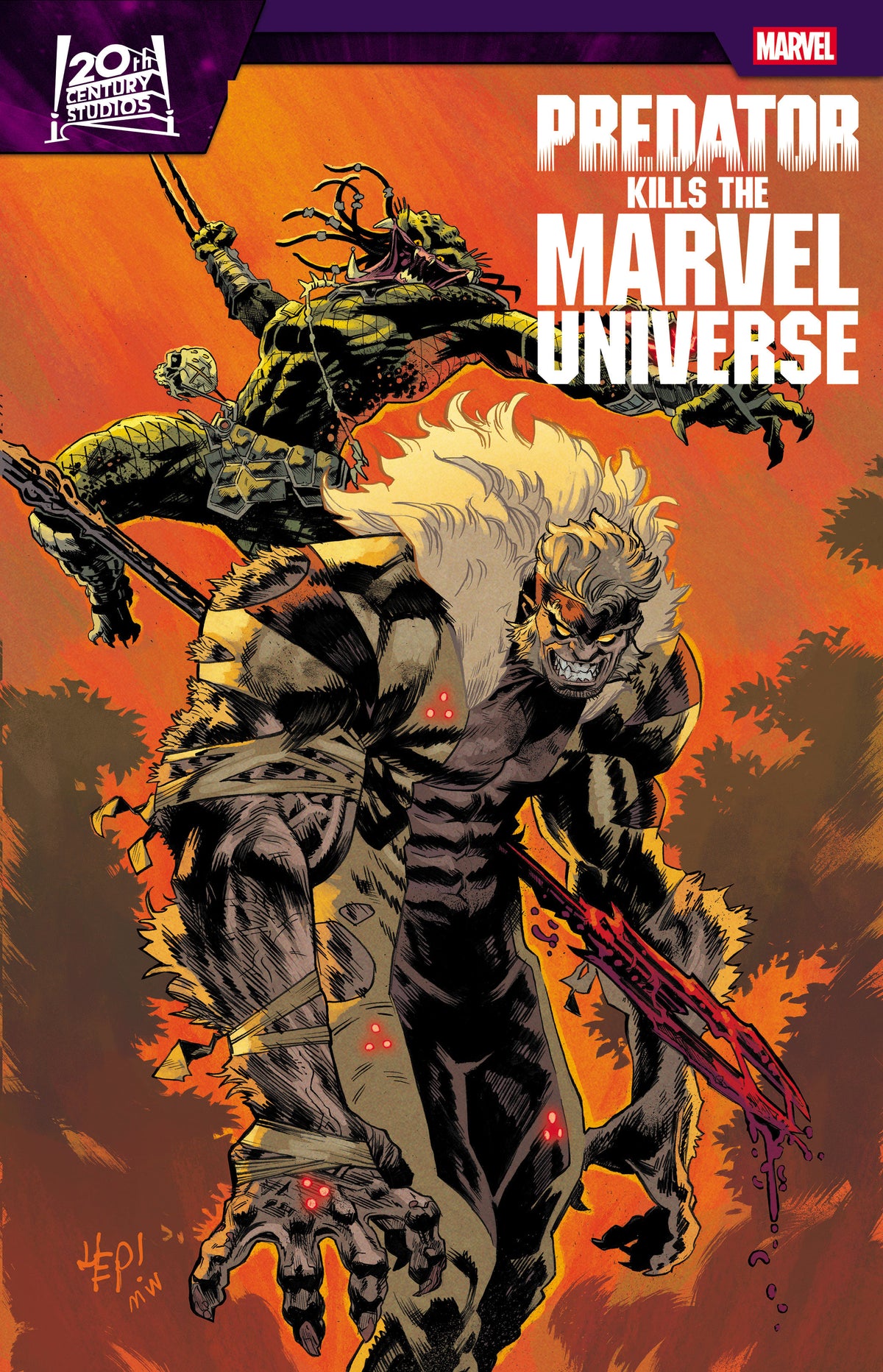 Predator Kills The Marvel Universe #3 Scott Hepburn Hunting The Hunters Variant (SANTIAGO)