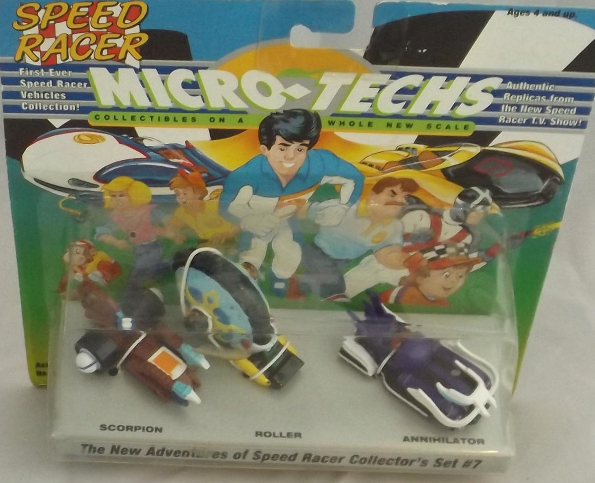 Speed Racer Micro-Techs Vehicle Set - Scorpion, Roller, Annihilator (1 broken)