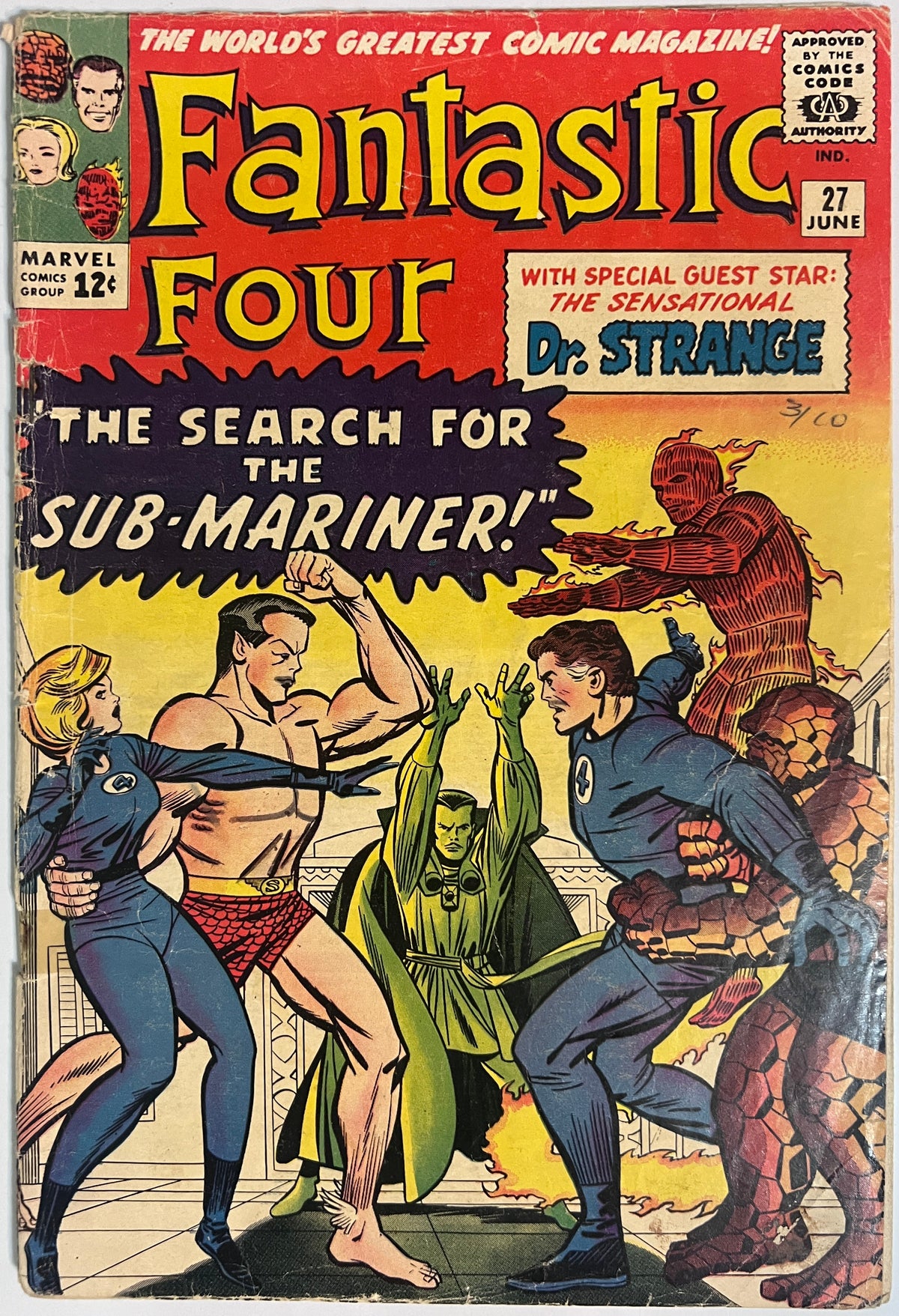 Fantastic Four #27 Marvel Comics 1964 G (writing/tape)