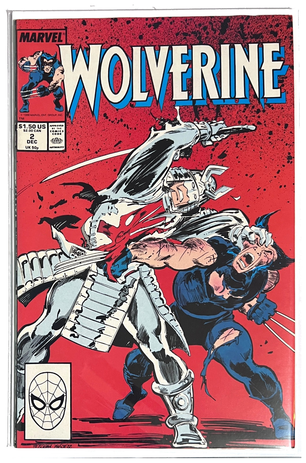 Wolverine #2 MARVEL COMICS Copper Age 1988 VF/NM