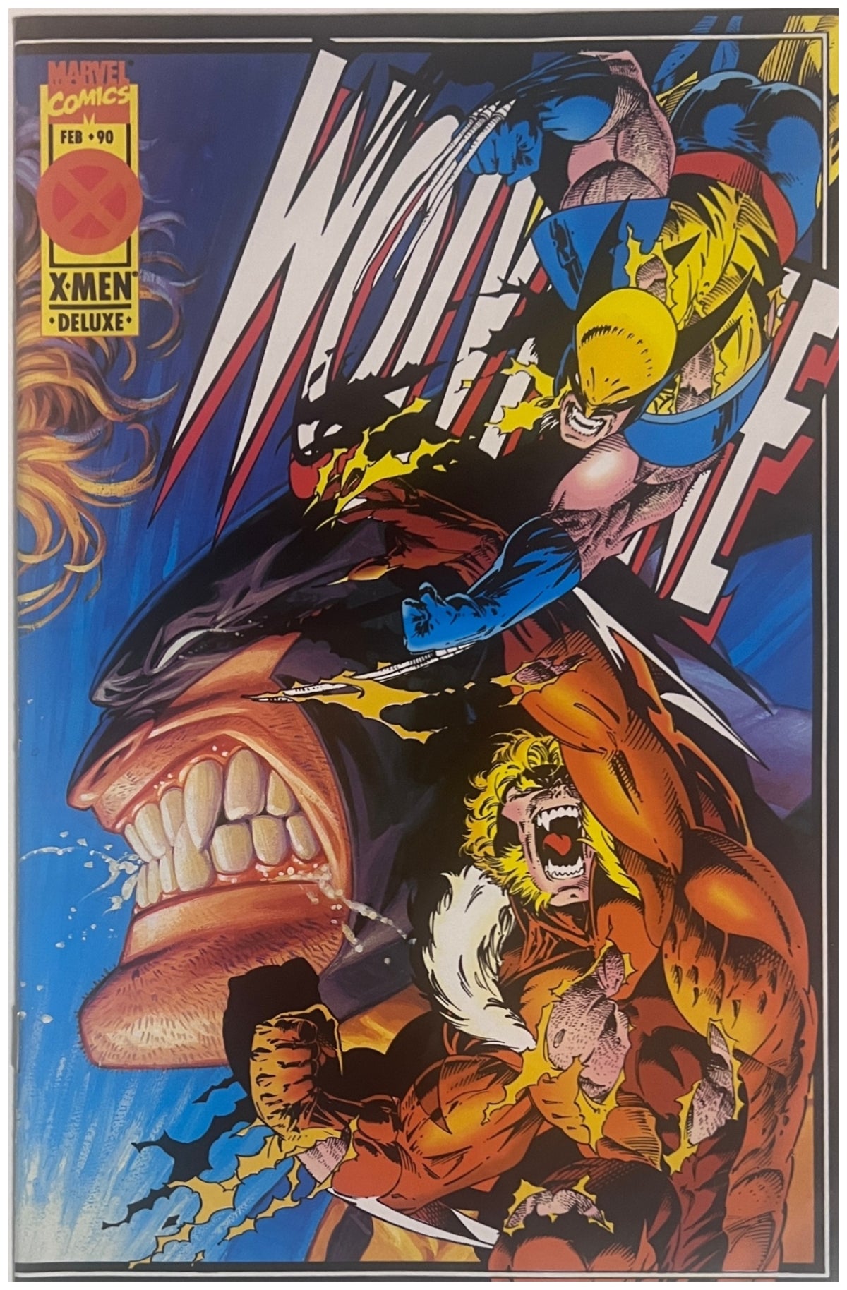 Wolverine #90 MARVEL COMICS Copper Age 1990 NM- Includes Fleer X-men Card Pack Insert