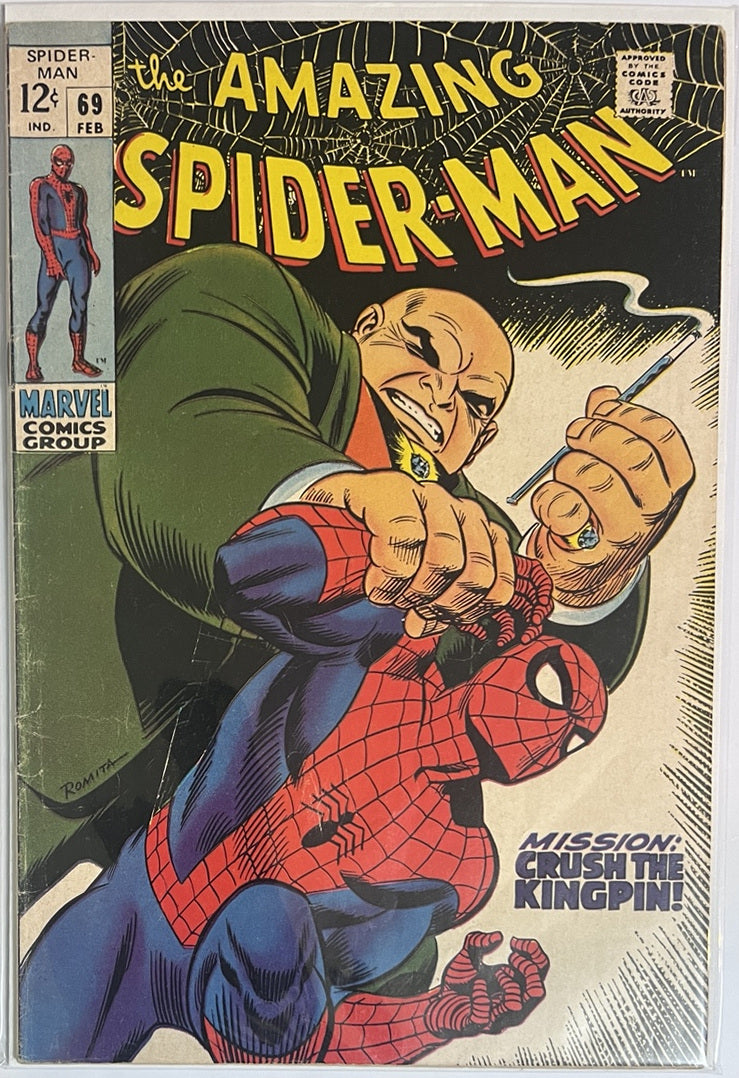The Amazing Spider-Man #69 MARVEL COMICS Silver Age 1969 VG- Kingpin 1st Vanessa