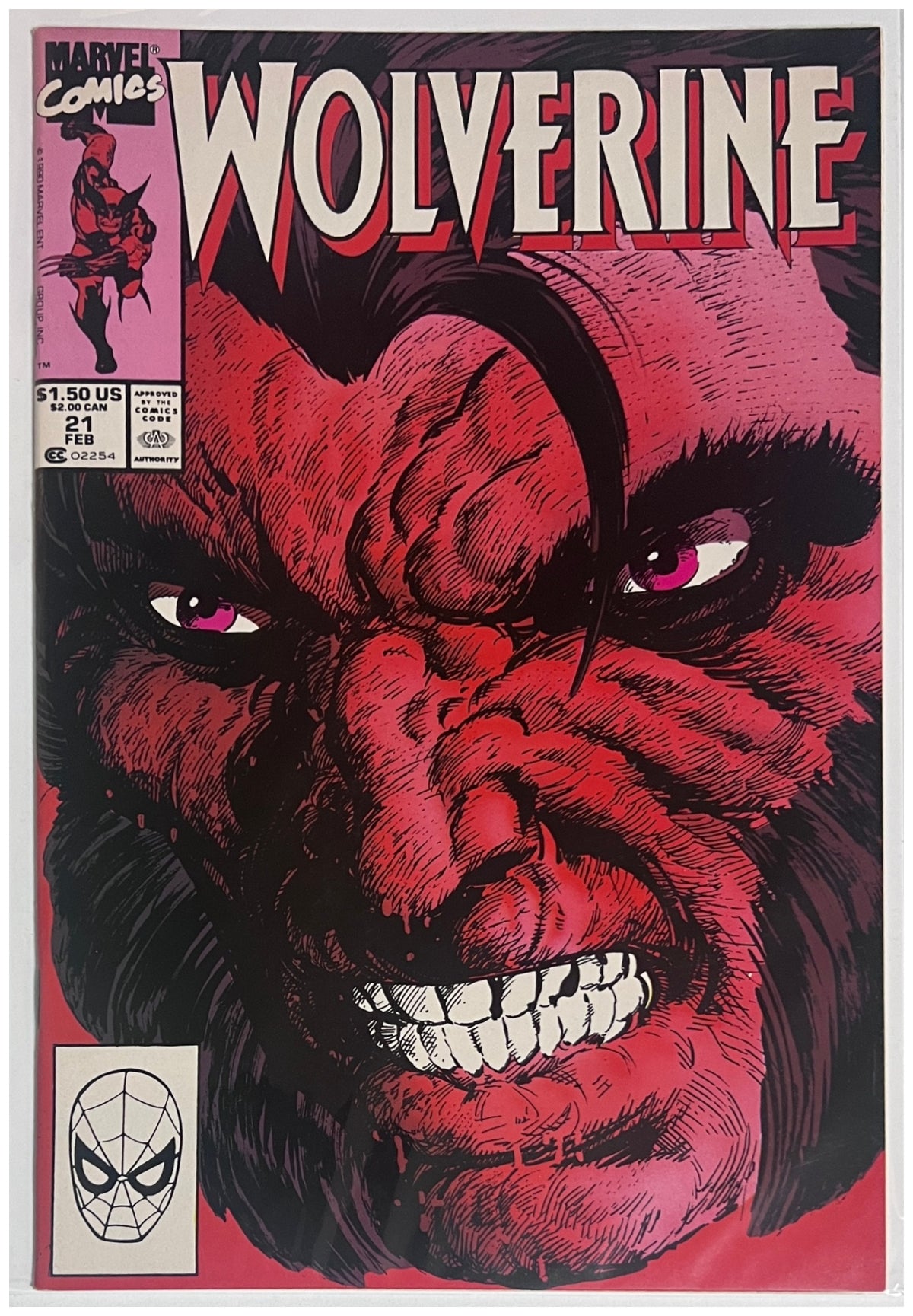 Wolverine #21 MARVEL COMICS Copper Age 1990 NM
