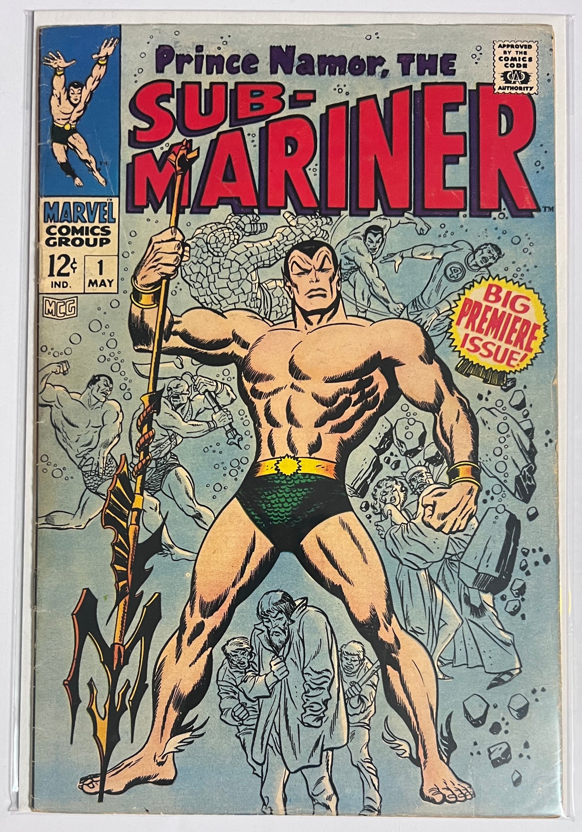 Sub-Mariner #1 MARVEL COMICS Silver Age 1968 VG+ classic John Buscema cover art