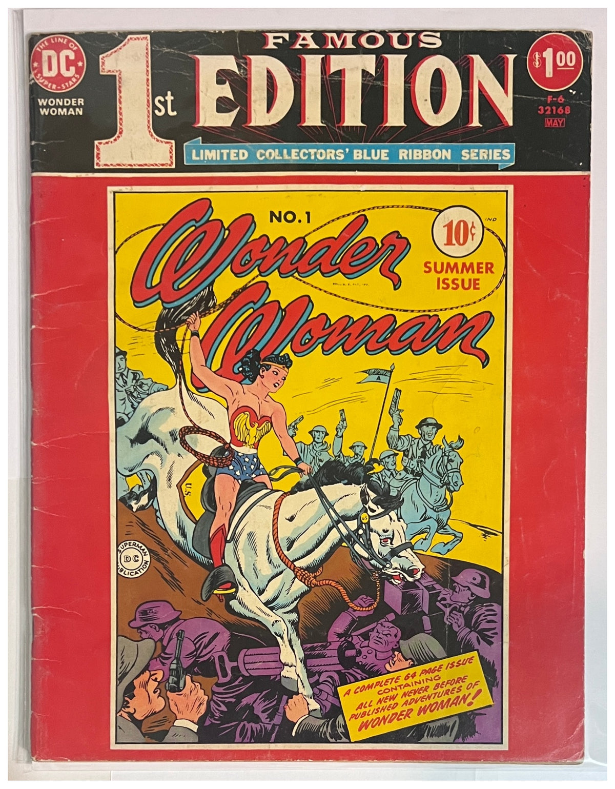 Famous First Edition Wonder Woman #1 DC COMICS 1975 Treasury Edition #F-6 DC COMICS Bronze Age 1975 G/VG