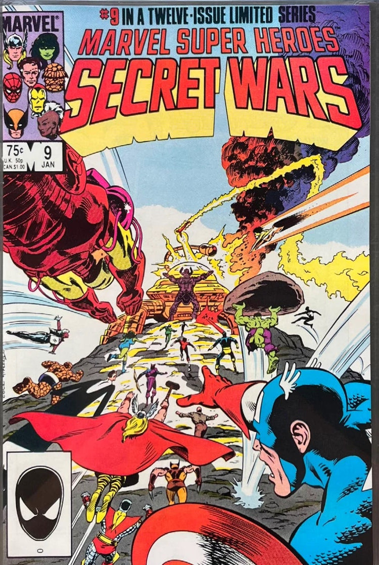 Marvel Super Heroes Secret Wars #9 VFN/NM Direct Edition with Toploader