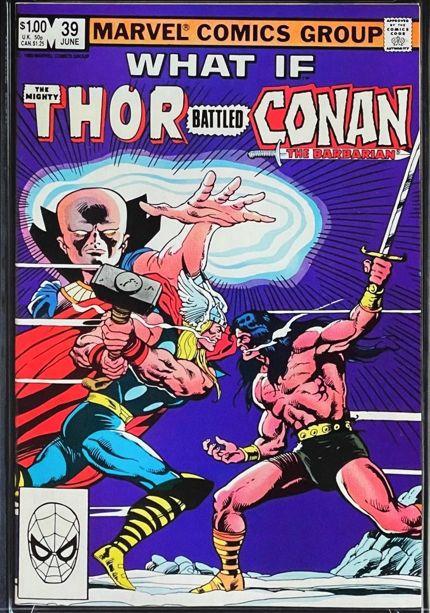 What if #31 VF+ Direct Edition 1983 Thor vs Conan with Toploader