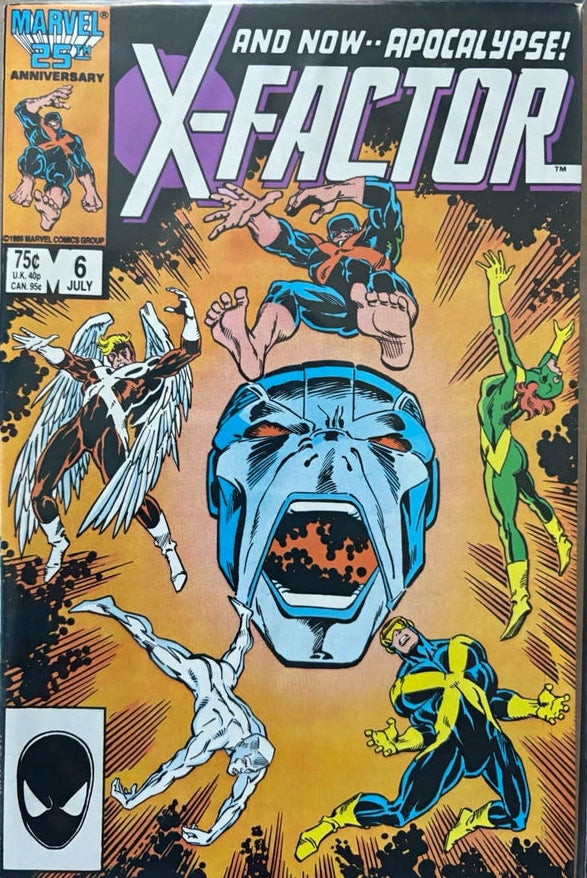 X-factor #6 VF- Direct Edition 1986 in Top Loader