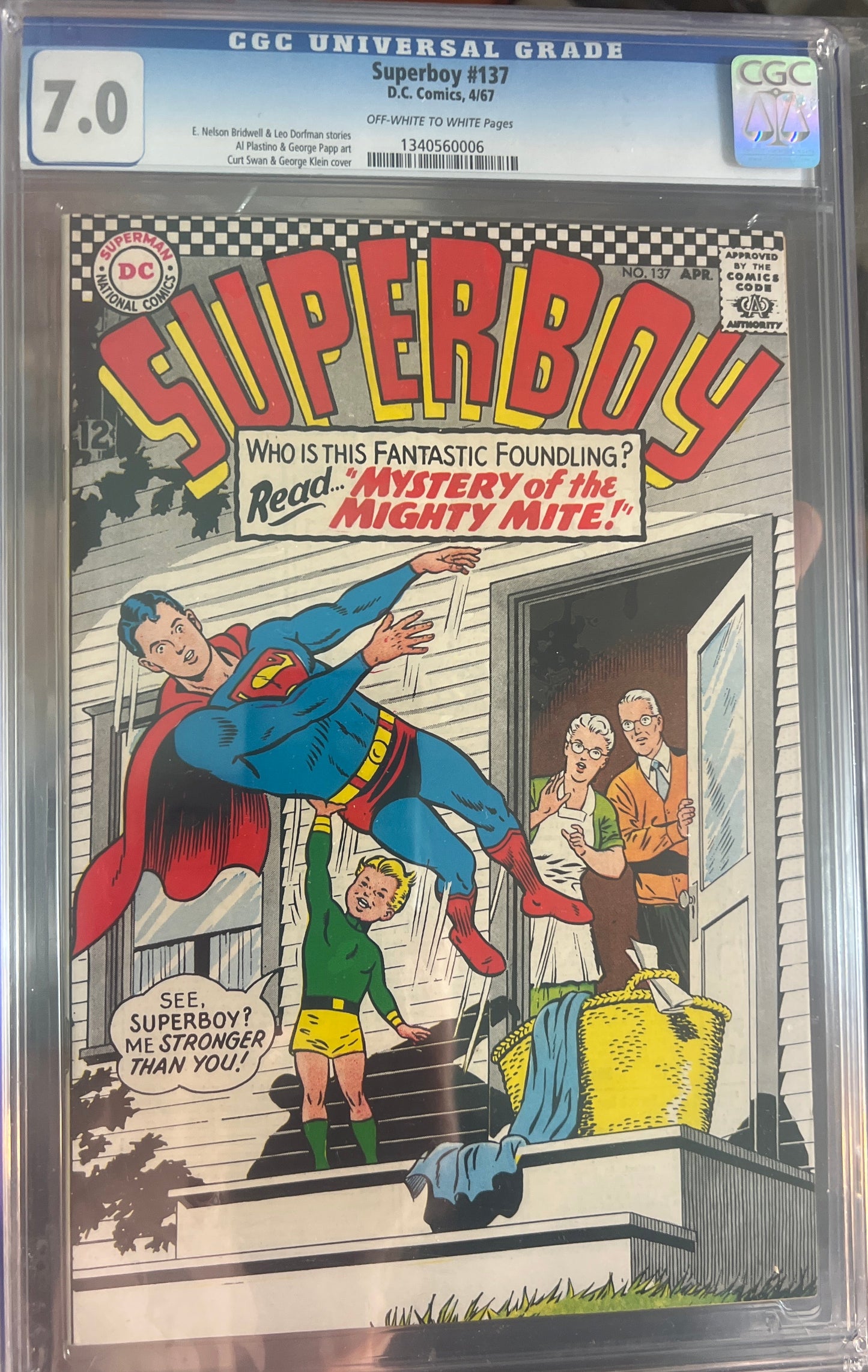 Superboy #137 CGC 7.0 DC Comics 1967