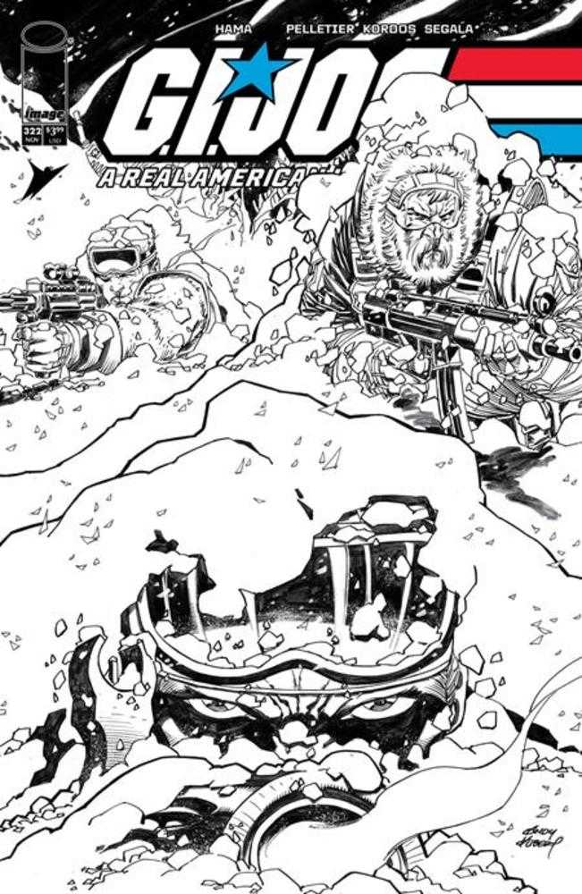 G.I. Joe A Real American Hero #322 Cover B Andy Kubert Black & White Variant (SANTIAGO)