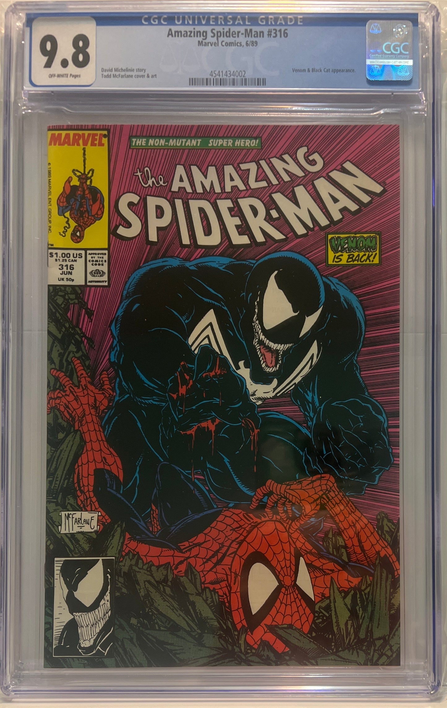 AMAZING SPIDER-MAN #316 CGC 9.8 CLASSIC 1st VENOM COVER