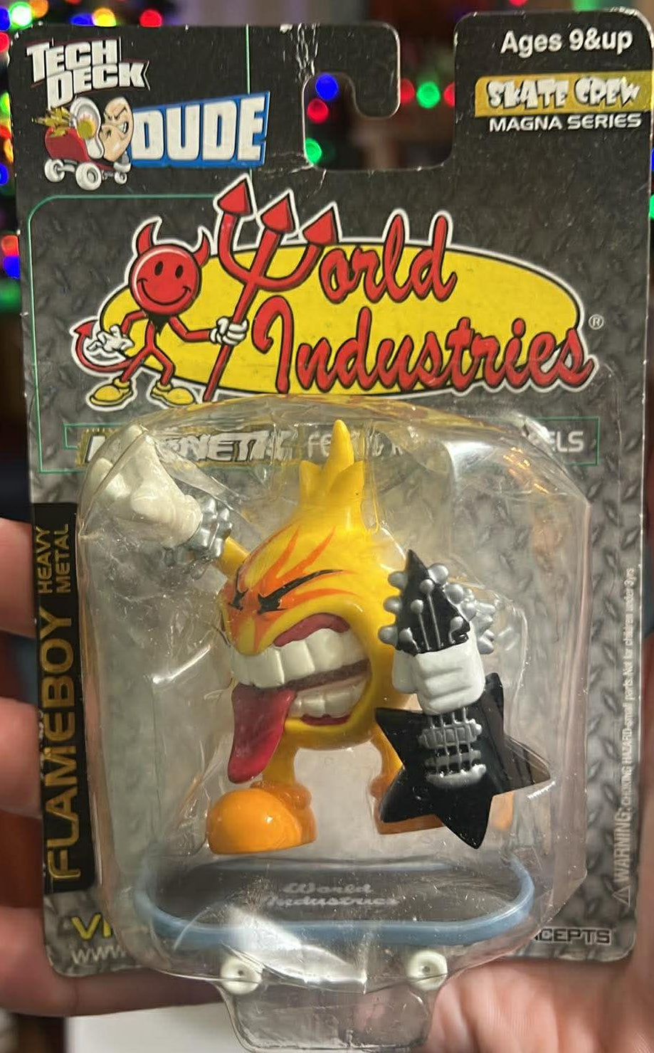 World Industries Tech Deck Dude FLAMEBOY HEAVY METAL 2001 Skate Crew