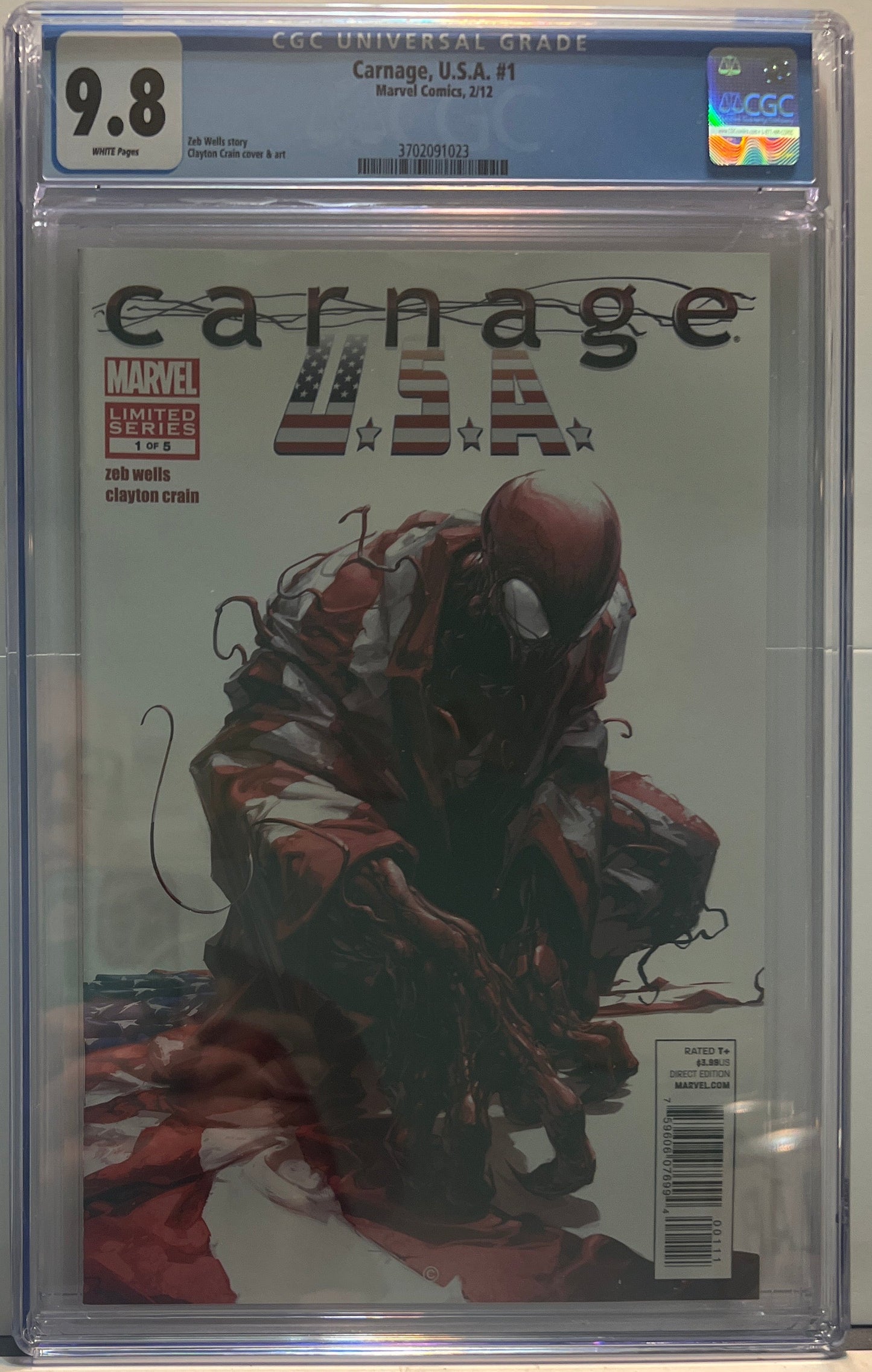 Carnage USA #1 CGC 9.8 Marvel Comics 2012 1st print