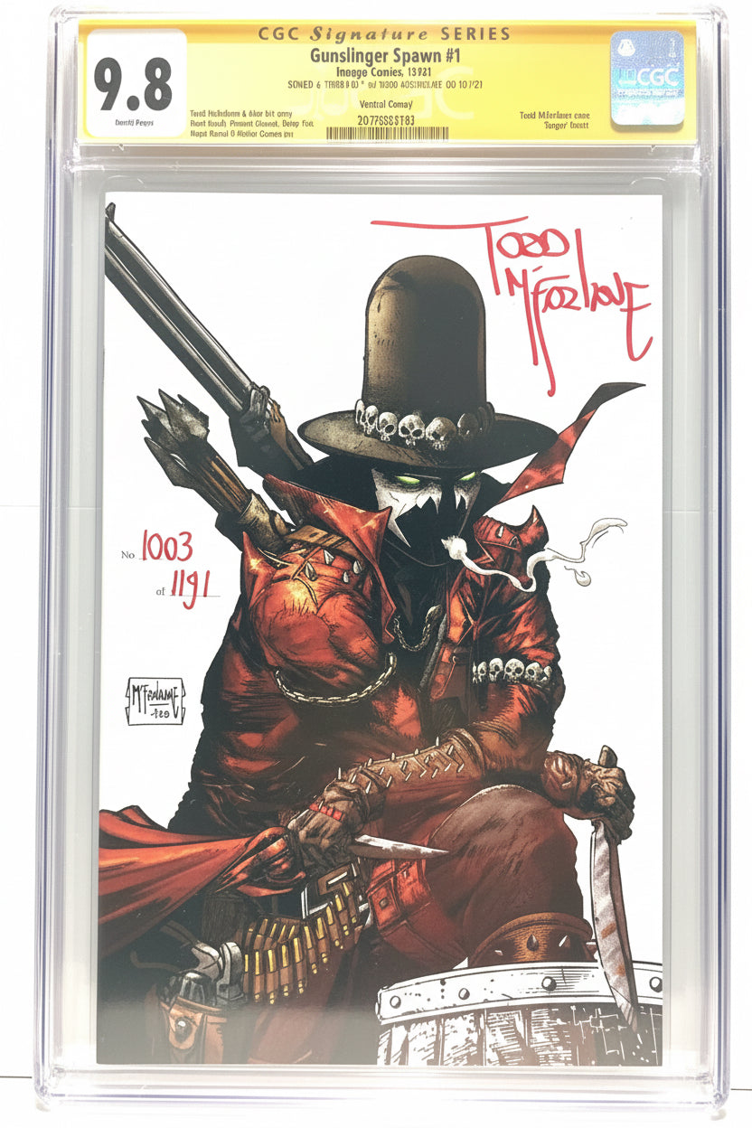 Gunslinger Spawn #1 CGC 9.8 Signature Series McFarlane Signed 1003/1191