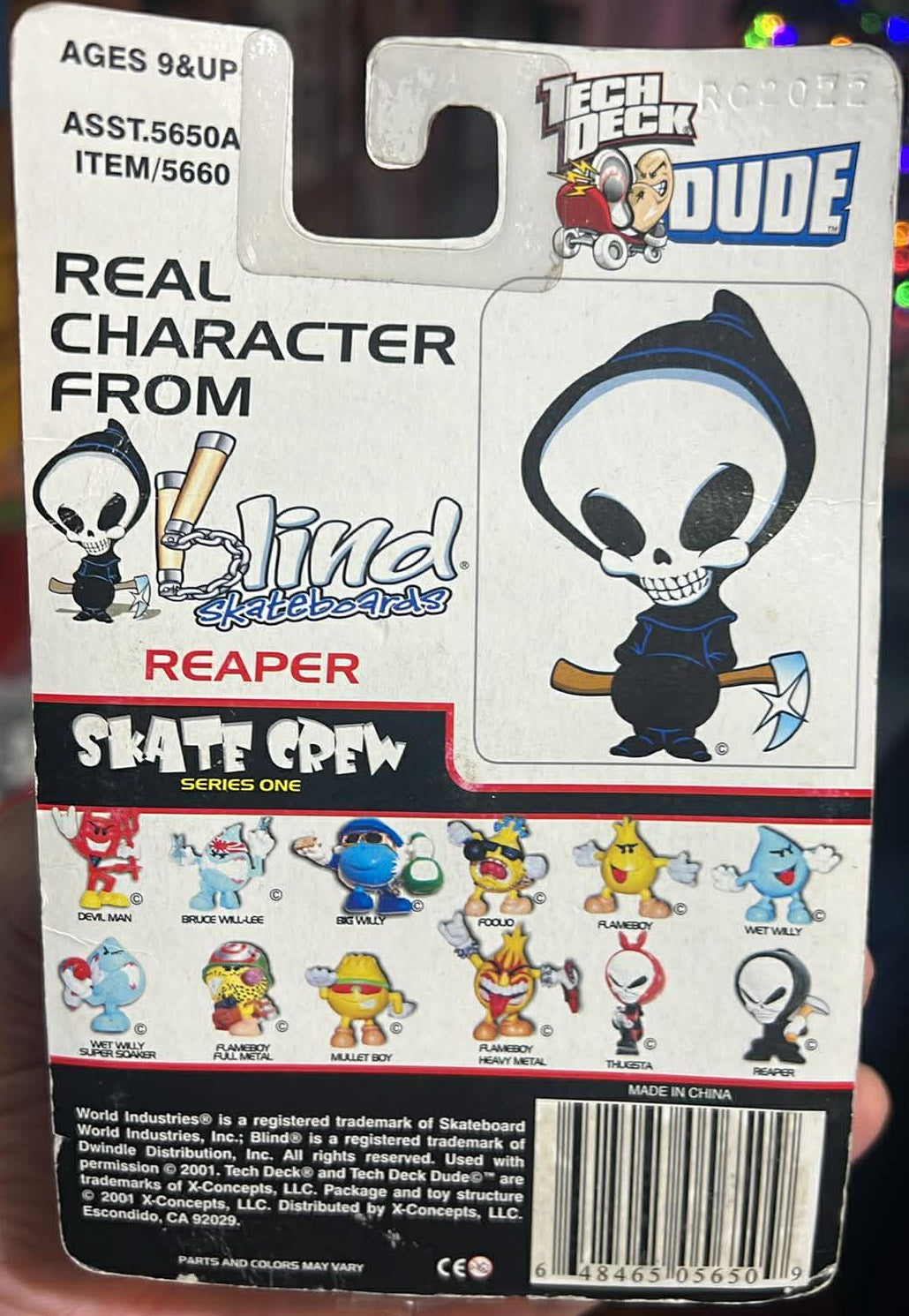 World Industries Tech Deck Dude Blind Skateboards Reaper 2001 Skate Crew