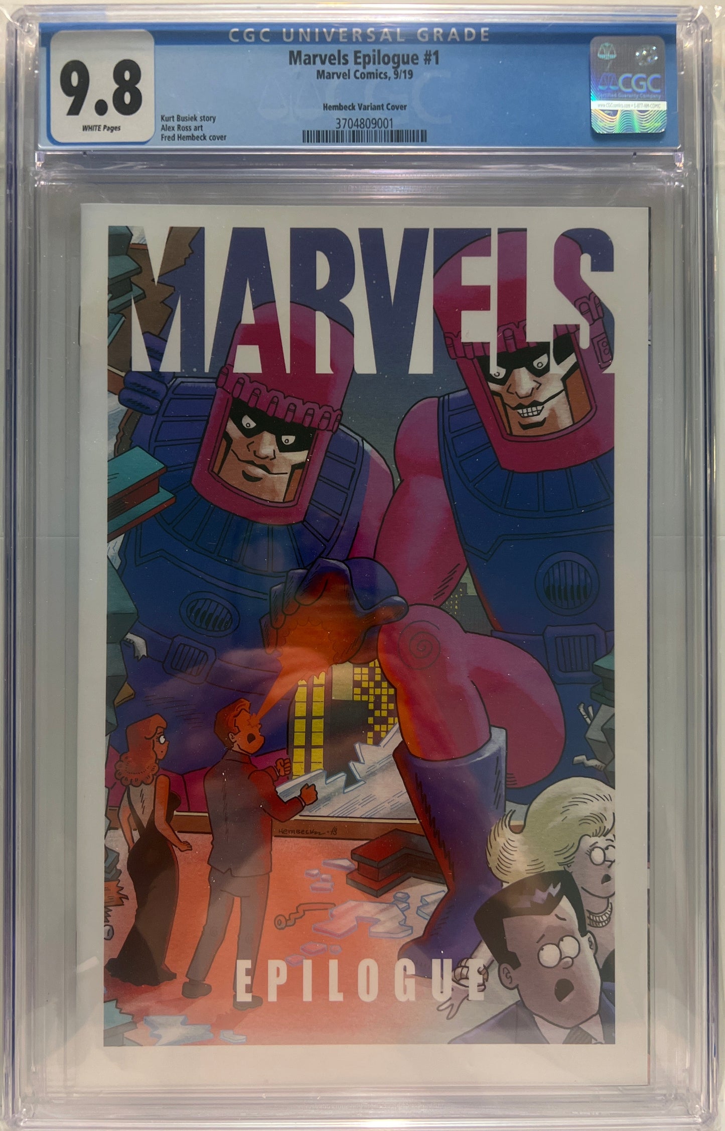 Marvel's Epilogue #1 CGC 9.8 1:50 Ratio Hembeck Variiant