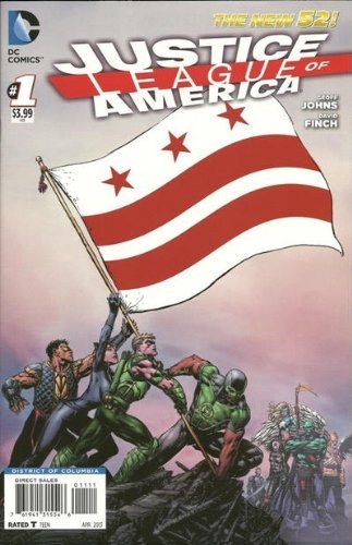 JUSTICE LEAGUE OF AMERICA #1 DISTRICT OF COLUMBIA FLAG VARIANT COV NM 1ST PRINT