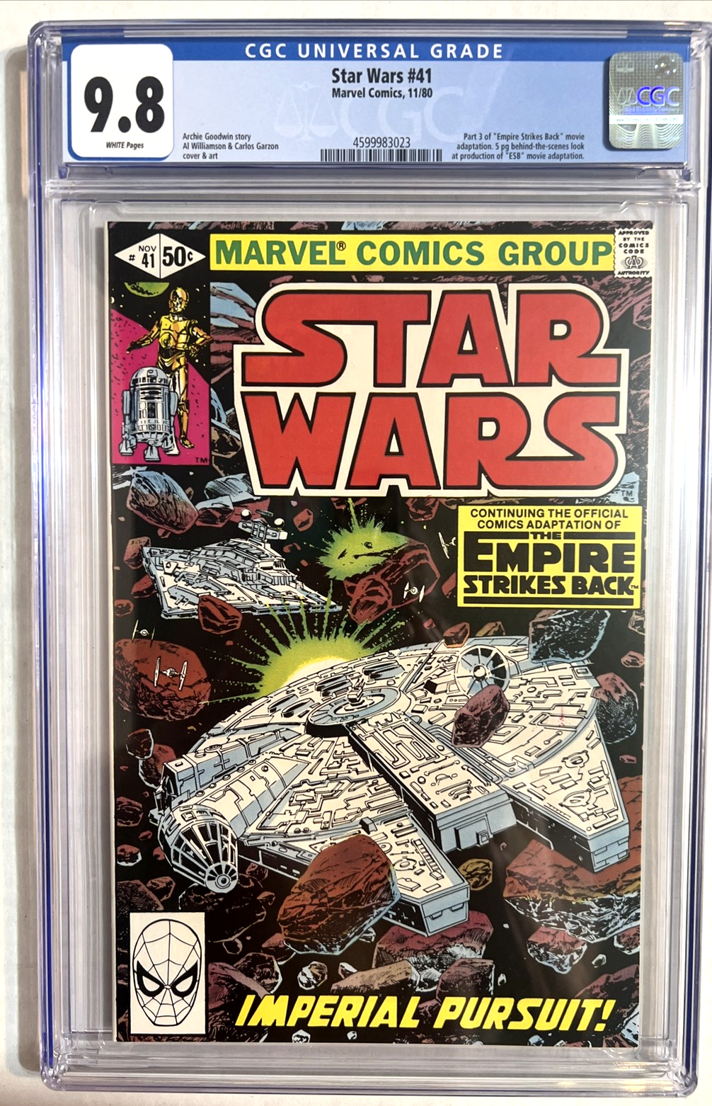 STAR WARS #41 CGC 9.8 MARVEL 1980 WHITE PGS EMPIRE STRIKES BACK 1st YODA CAMEO