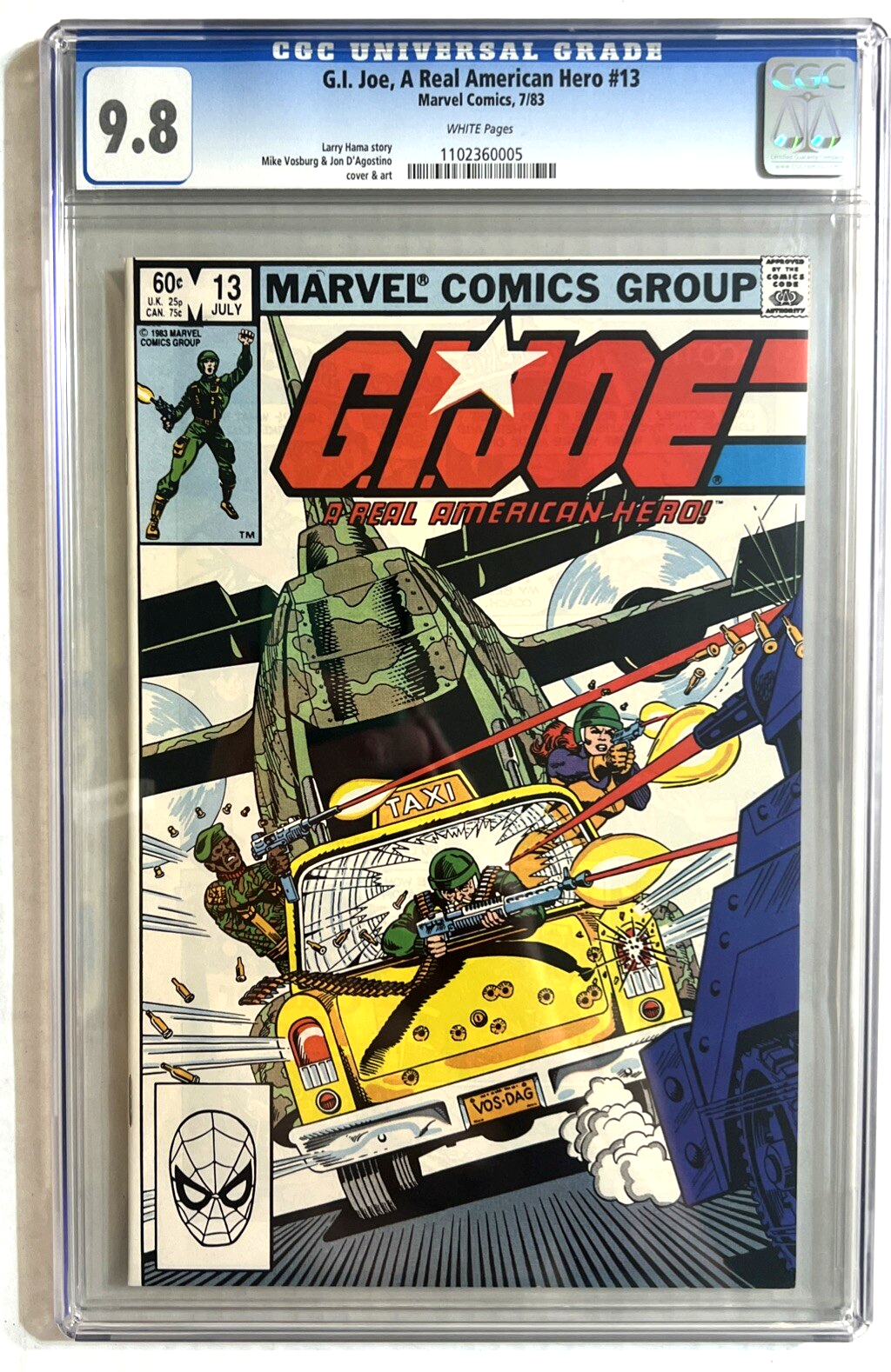 GI JOE A REAL AMERICAN HERO #13 CGC 9.8 MARVEL 1983 WHITE PGS