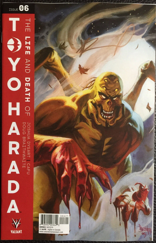 LIFE AND DEATH OF TOYO HARADA #6 SIGNED by DAN BRERETON NM VALIANT 2019