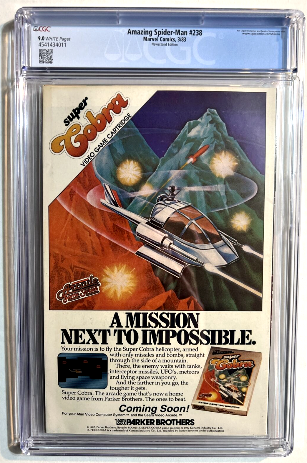 AMAZING SPIDER-MAN #238 CGC 9.0 NEWSSTAND VARIANT TATOOZ 1st HOBGOBLIN WHITE PGS