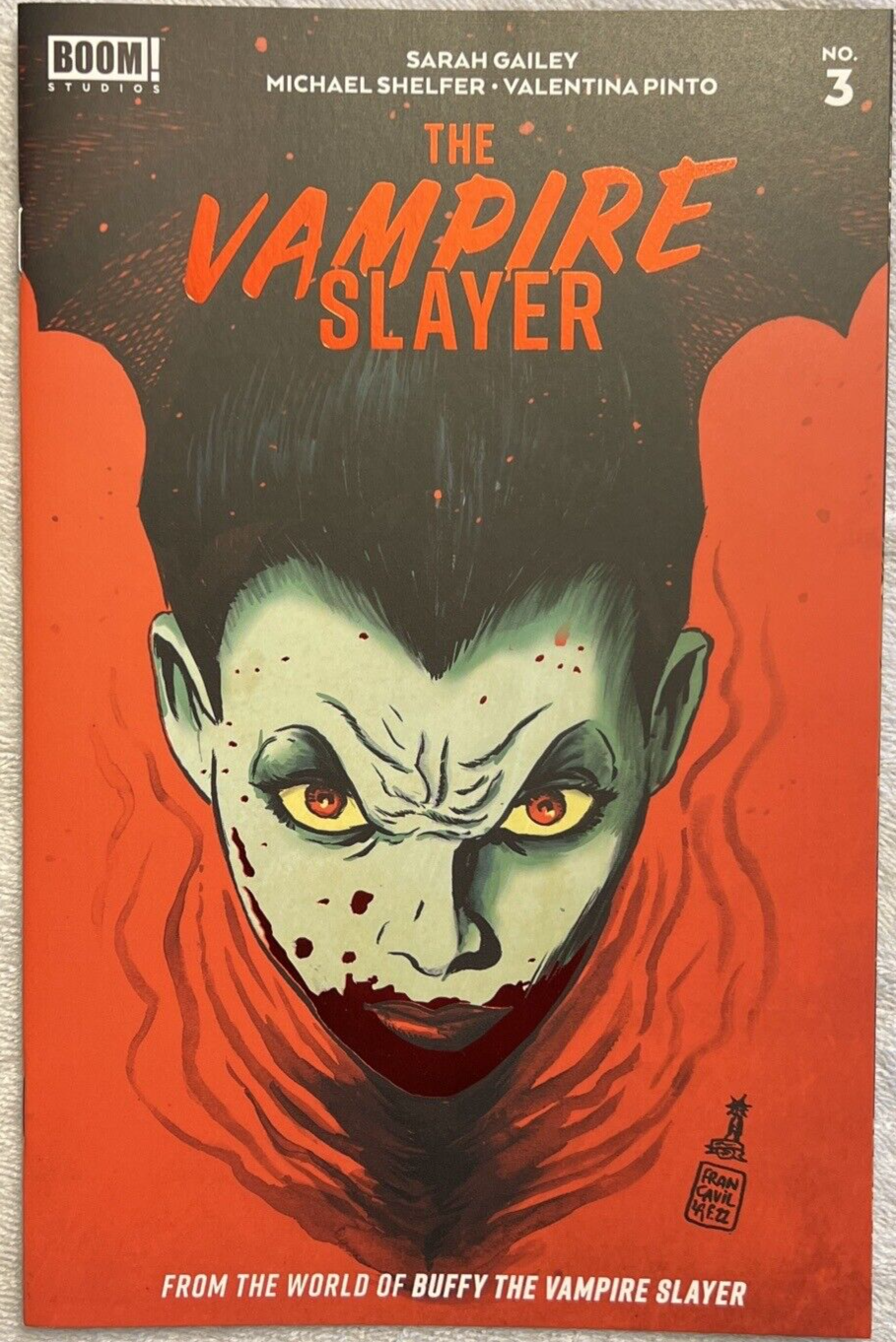 THE VAMPlRE SLAYER #3 BLOOD RED FOIL VARIANT BUFFY BOOM STUDIOS 2022 NM