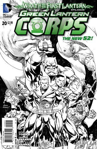 GREEN LANTERN CORPS #20 BLACK & WHITE SKETCH VARIANT P. J. TOMASI NM 1ST PRINT