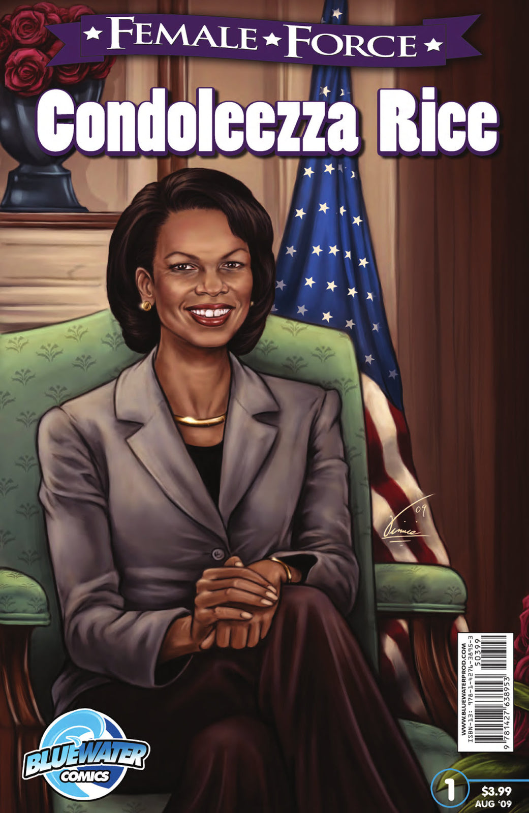 FEMALE FORCE CONDOLEEZZA RICE #1 BLUEWATER VFN+ 2009