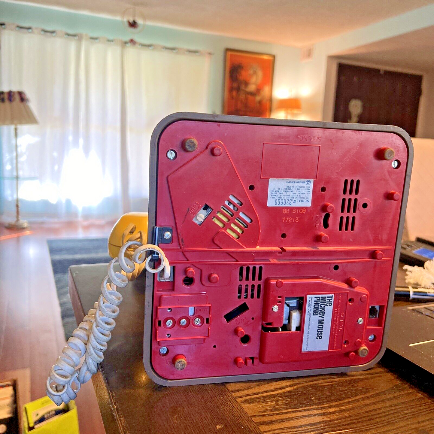 MICKEY MOUSE PHONE 1976 VINTAGE ROTARY NICE SHAPE!