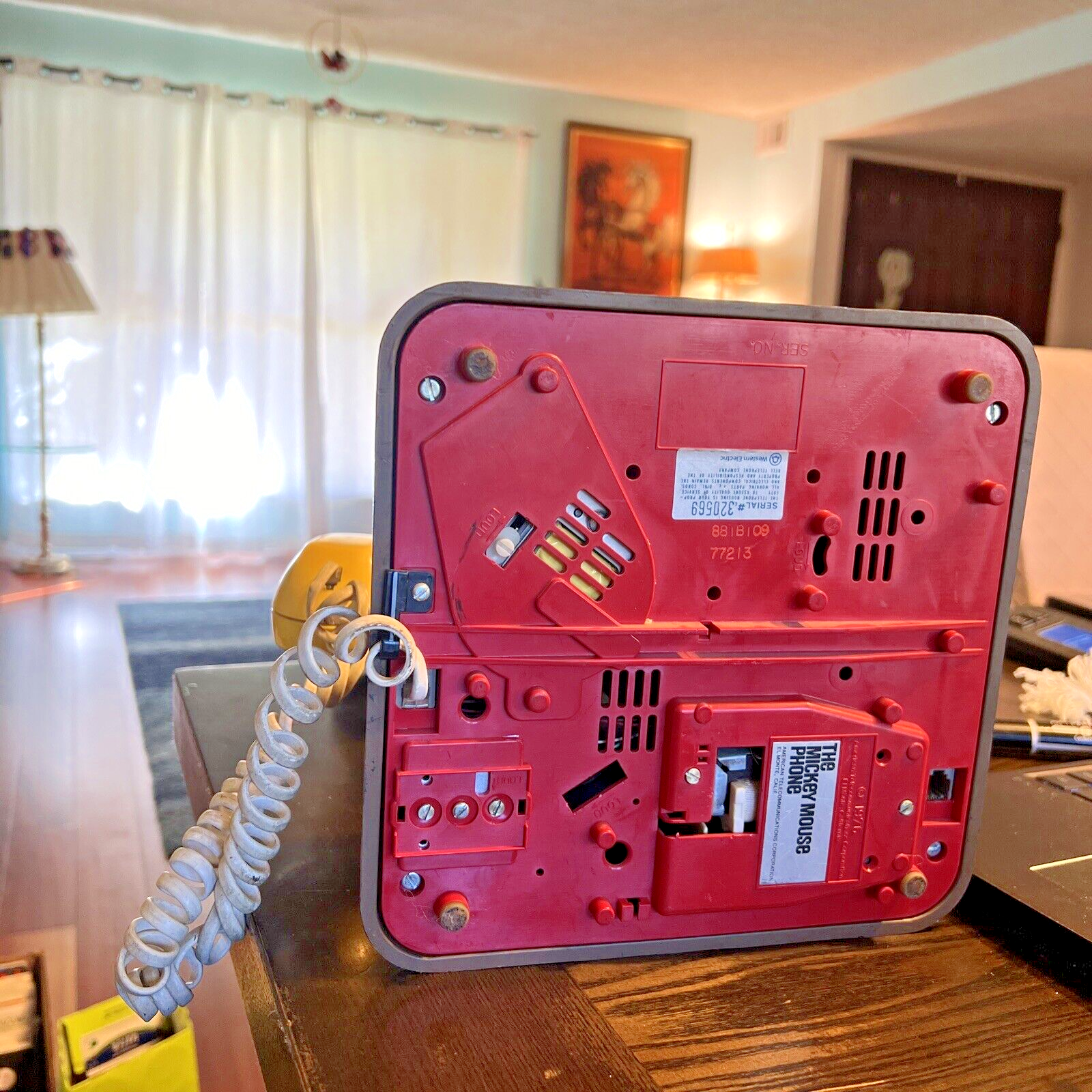 MICKEY MOUSE PHONE 1976 VINTAGE ROTARY NICE SHAPE!