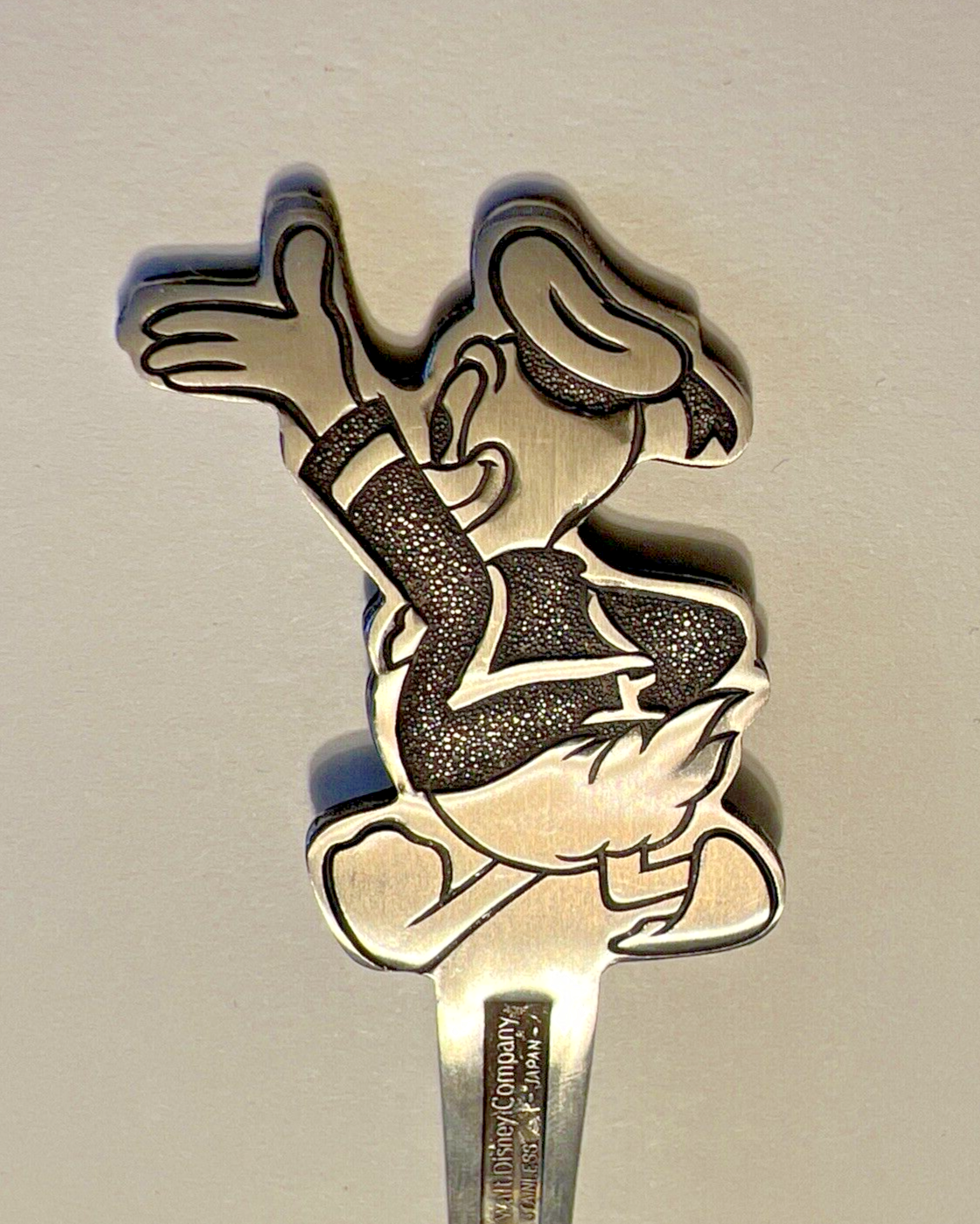 DONALD DUCK SPOON TOKYO DISNEYLAND 80'S IN PACKAGE DOUBLE-SIDED UNUSED