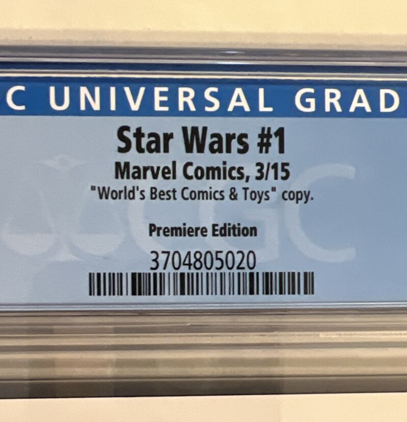 STAR WARS #1 CGC 9.8 MARVEL 2015 PREMIERE VARIANT WORLDS BEST COMICS ONLY 2 MADE