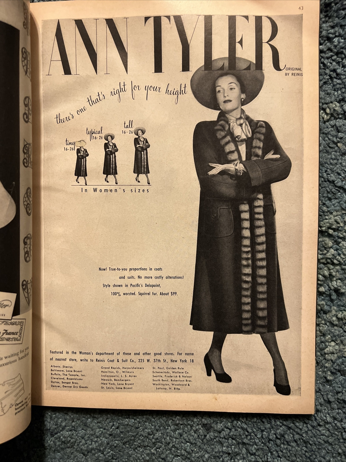VINTAGE GLAMOUR MAGAZINE OCTOBER 1947 PRETTY GAY AD GOOD LOOKS AND LIVING