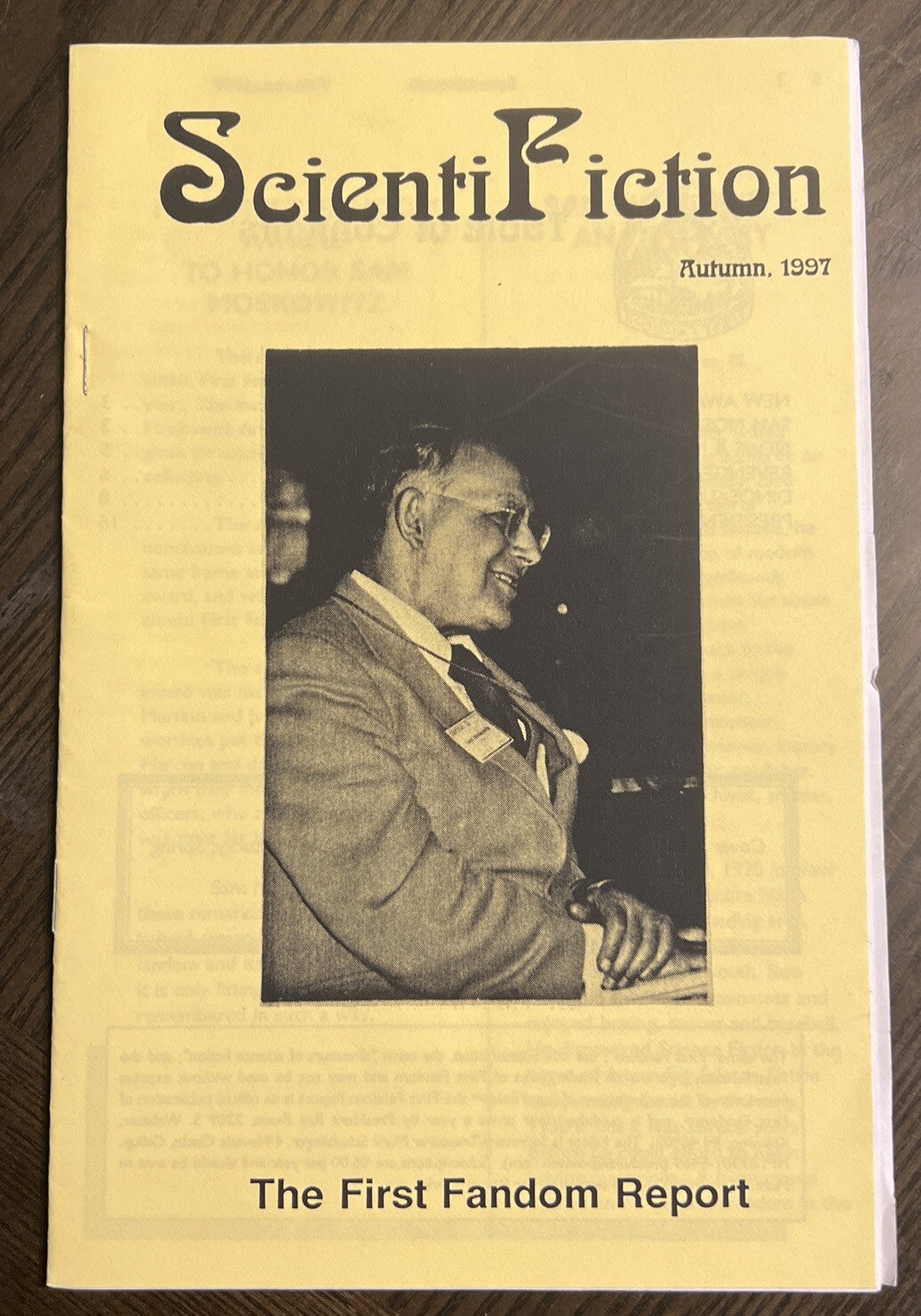 SCIENTIFICTION SCIENCE FICTION FANZINE AUTUMN 1997 RAY BEAM MARK SCHULZINGER