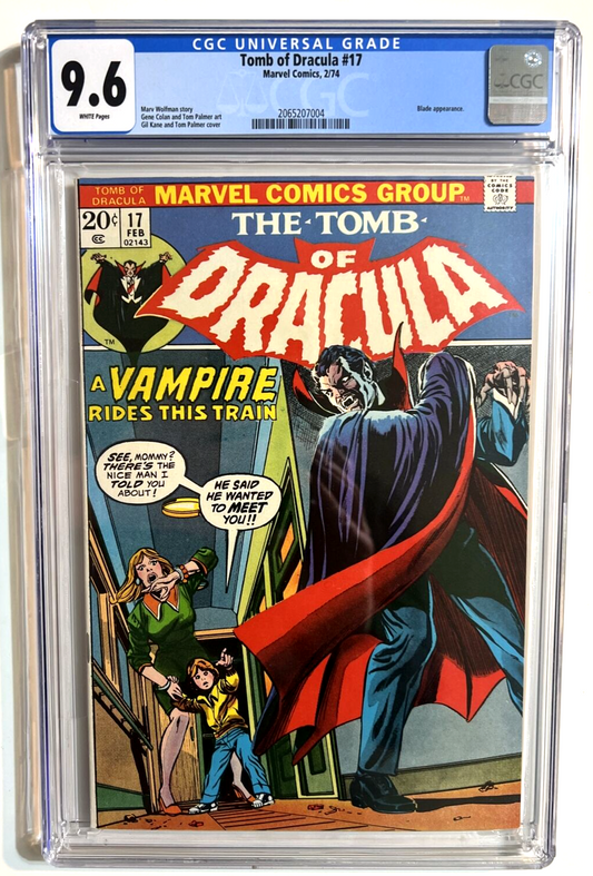 TOMB OF DRACULA #17 CGC 9.6 MARVEL COMICS 1974 BRONZE AGE BLADE WHITE PAGES