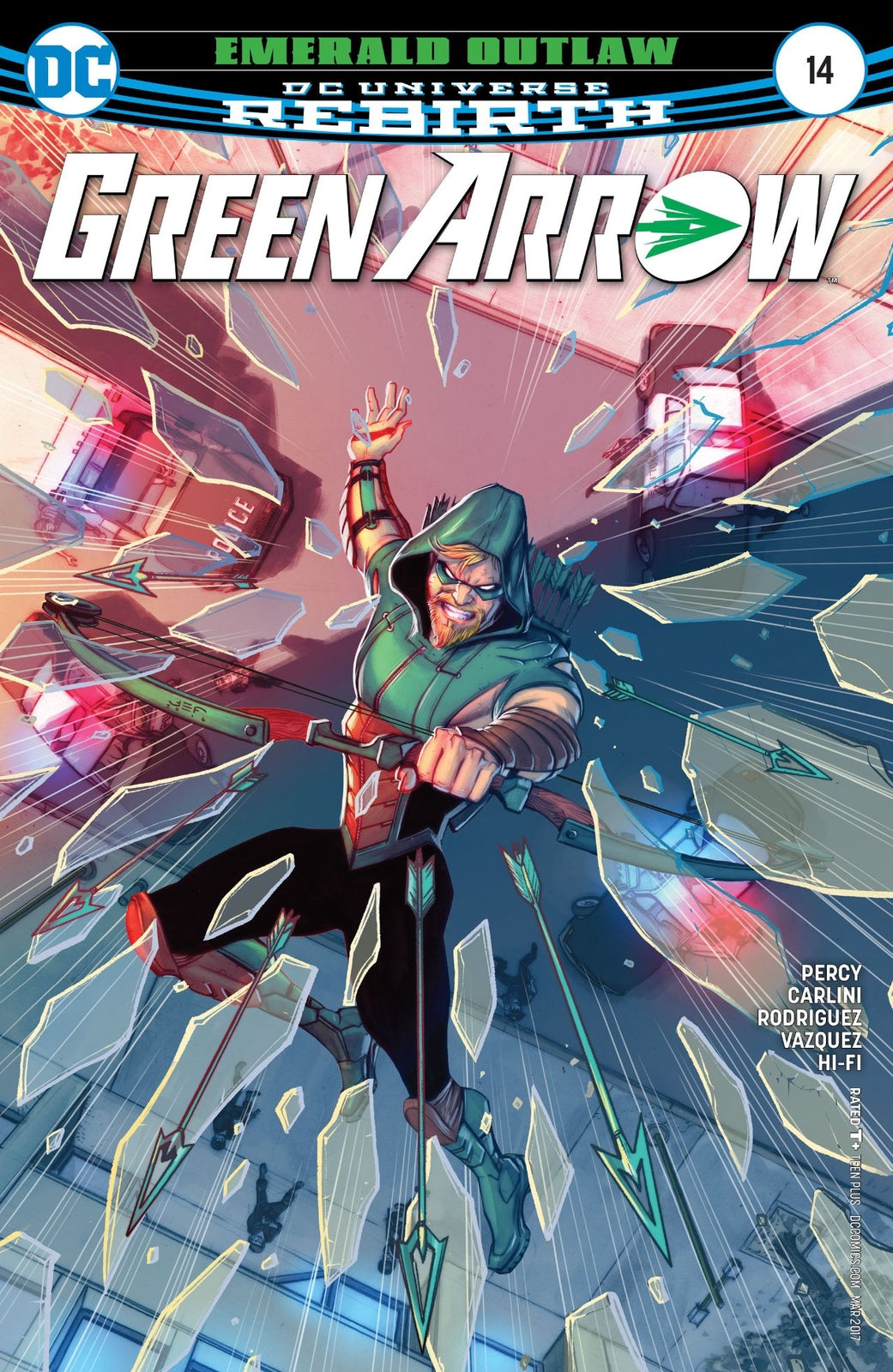 GREEN ARROW #14 MAIN COVER REBIRTH DC NM