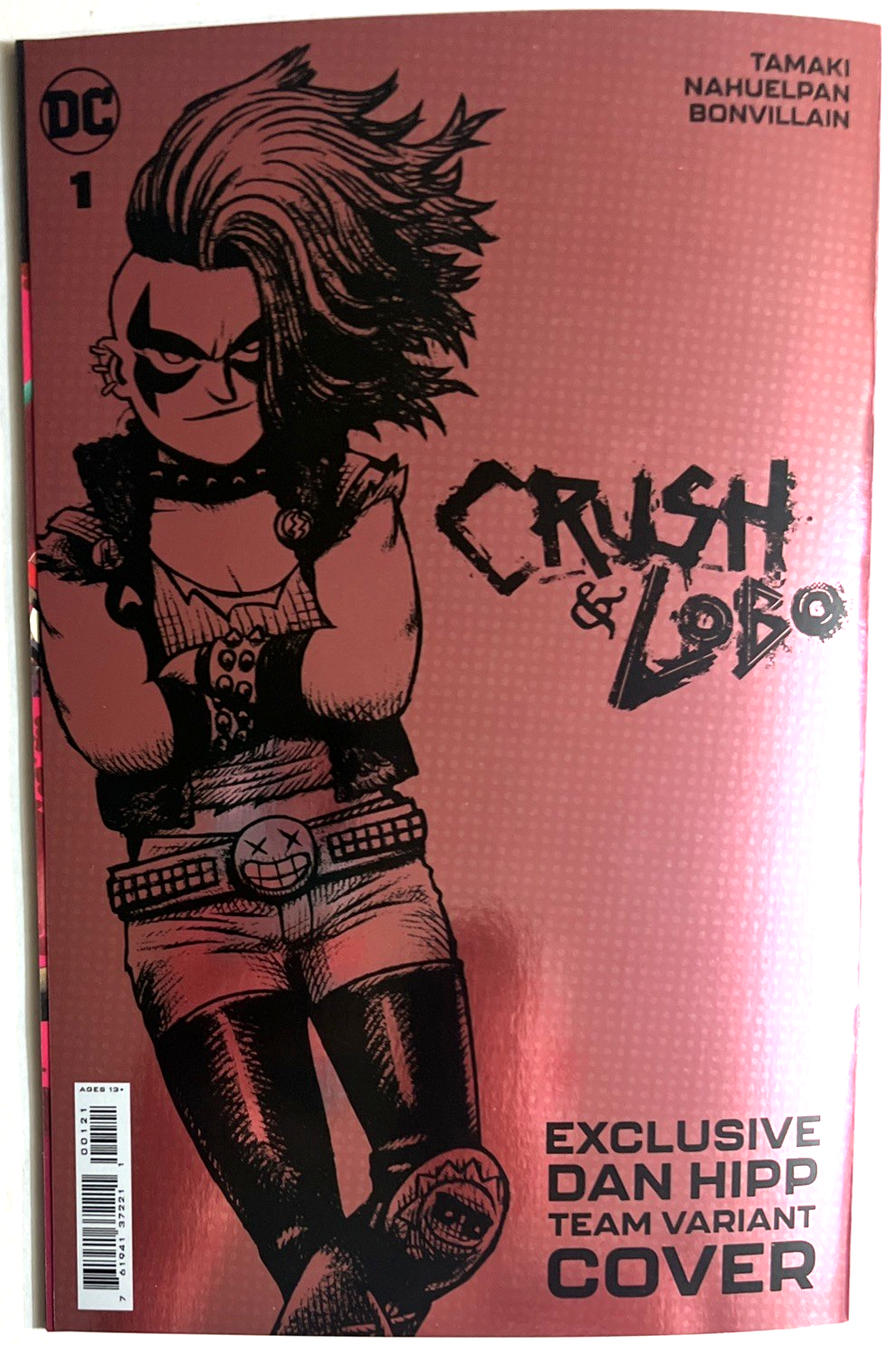 CRUSH AND LOBO #1 FOIL COVER VARIANT DC COMICS NM 2021 DAN HIPP