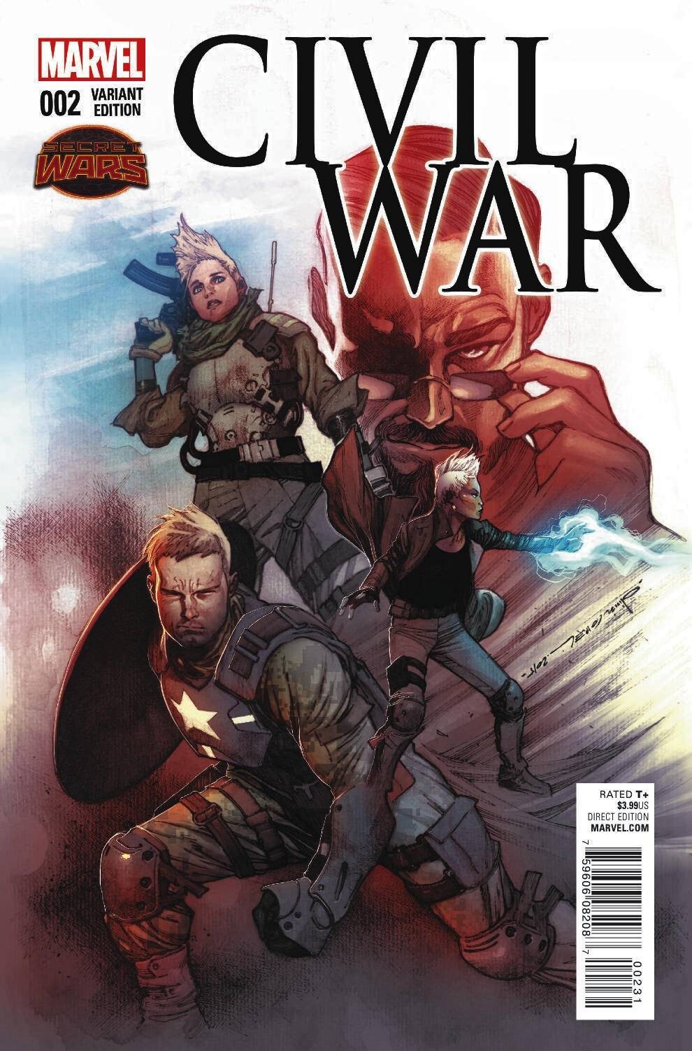 CIVIL WAR #2 COIPEL VARIANT 1:25 2015 Marvel Comics NM