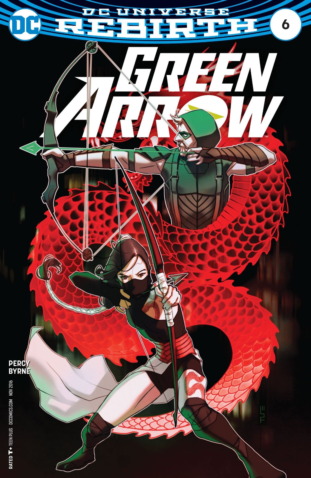 GREEN ARROW #6 MAIN COVER REBIRTH DC VFN/NM