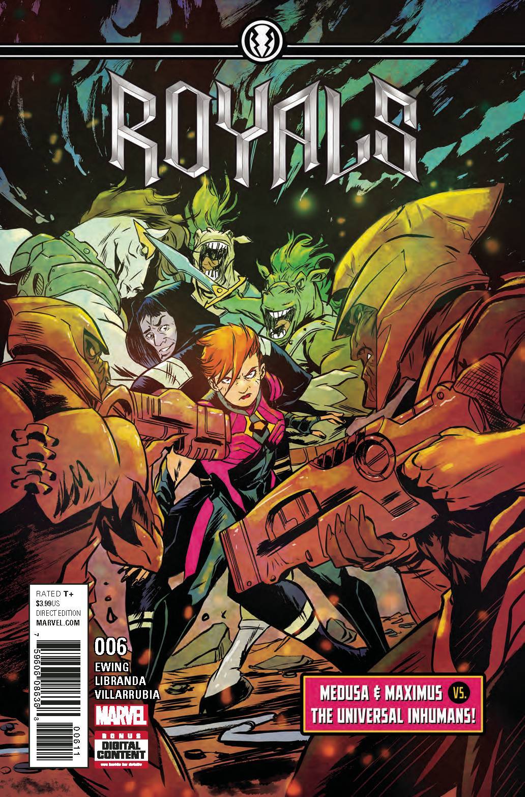 ROYALS #6 MEDUSA & MAXIMUS VS INHUMANS! MARVEL NM 1ST PRINT 2017