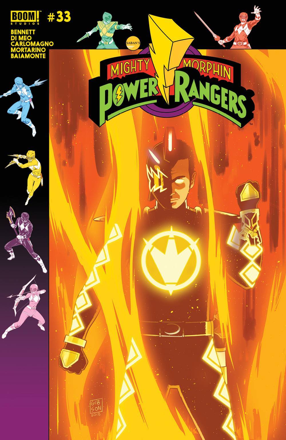 MIGHTY MORPHIN POWER RANGERS #33 GIBSON VARIANT BOOM! NM 1ST PRINT 2018