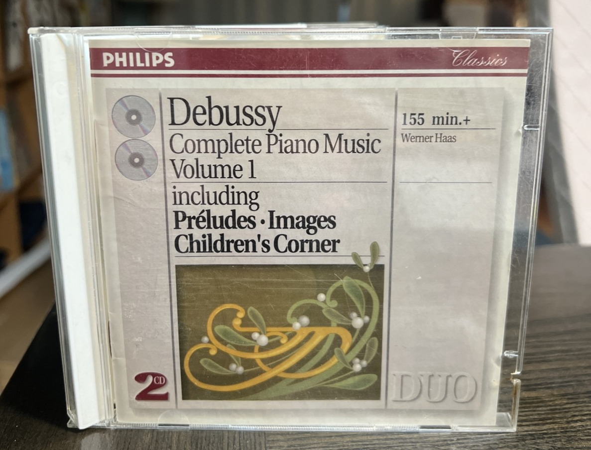 Debussy Complete Piano Music Volume 1 Philips 438 2 CD SET Werner Haas