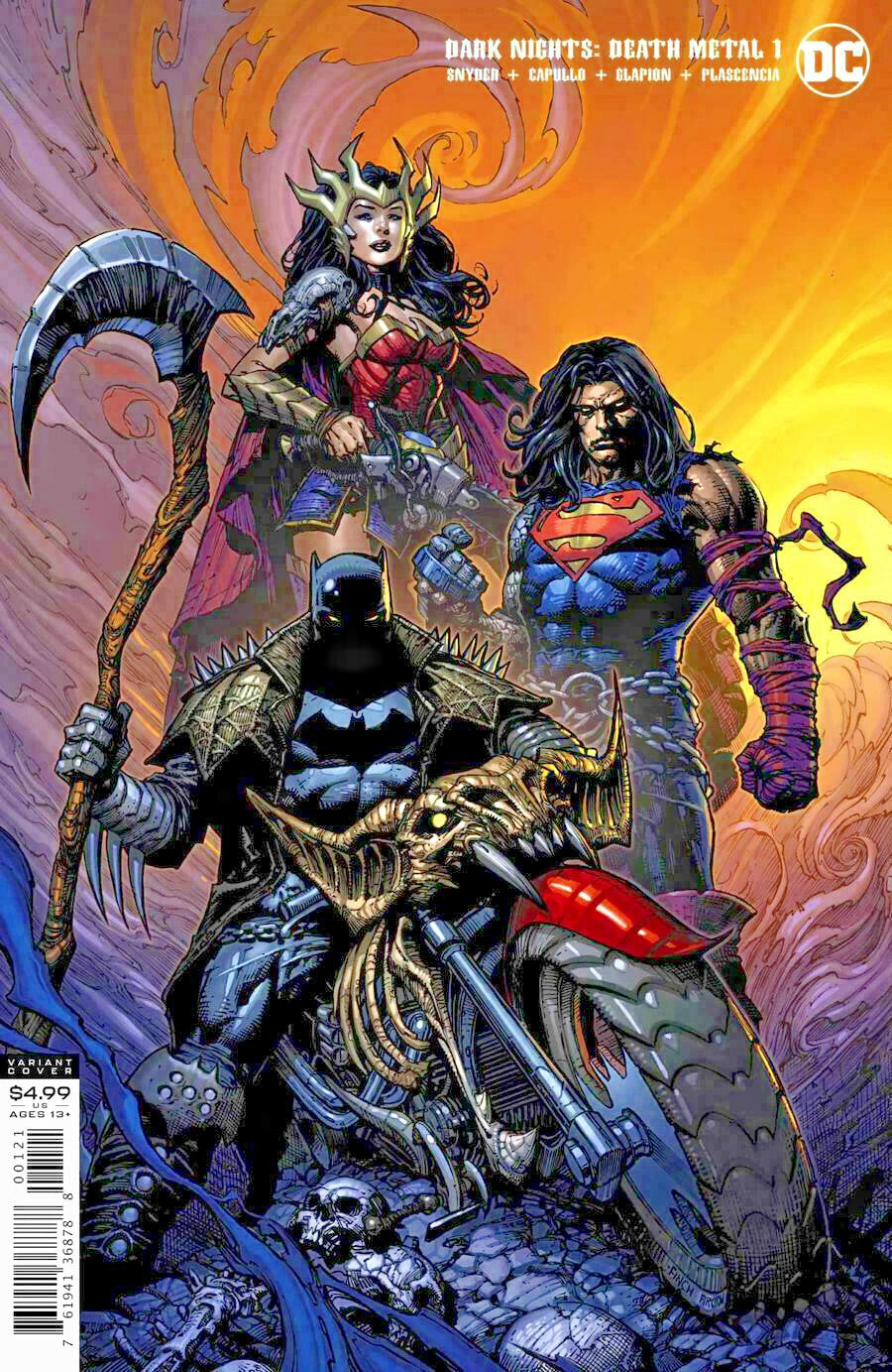 DARK NIGHTS DEATH METAL #1 DC COMICS SNYDER CAPULLA 1ST PRINT FINCH COVER B NM