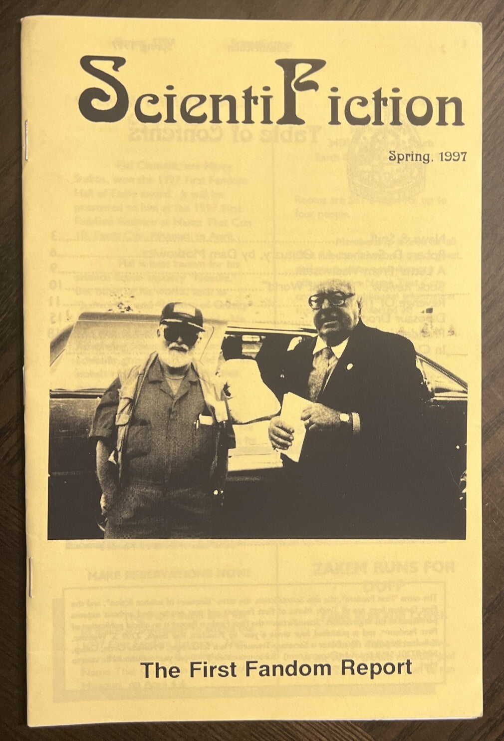 SCIENTIFICTION SCIENCE FICTION FANZINE SPRING 1997 RAY BEAM MARK SCHULZINGER