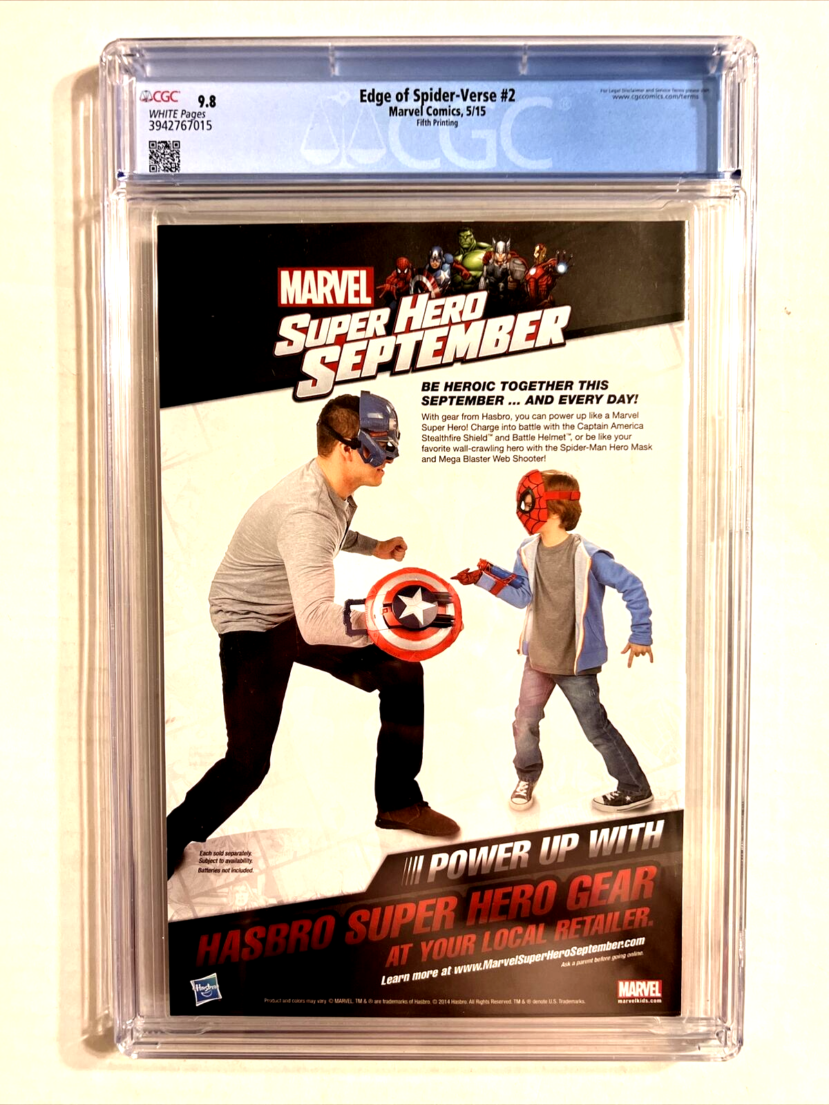 EDGE OF SPIDER-VERSE #2 CGC 9.8 1st SPIDER-GWEN 5th PRINT 2015