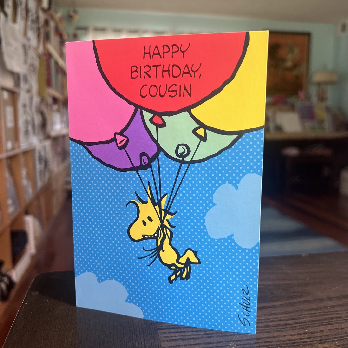 Peanuts Woodstock Hallmark Greeting Card 7" x 4.75" Birthday Cousin + Env